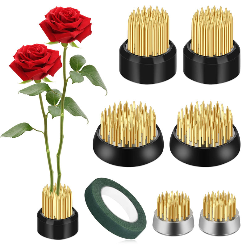 7 Pieces Flower Frog Round Flower Arranger - Cludoo Flower Holder Floral Arrangement Pin Holder Set 3 Sizes Stainless Floral Flower Frog Fixed Tools with 1 Roll Tape (0.91", 1.02", 1.34") - NewNest Australia