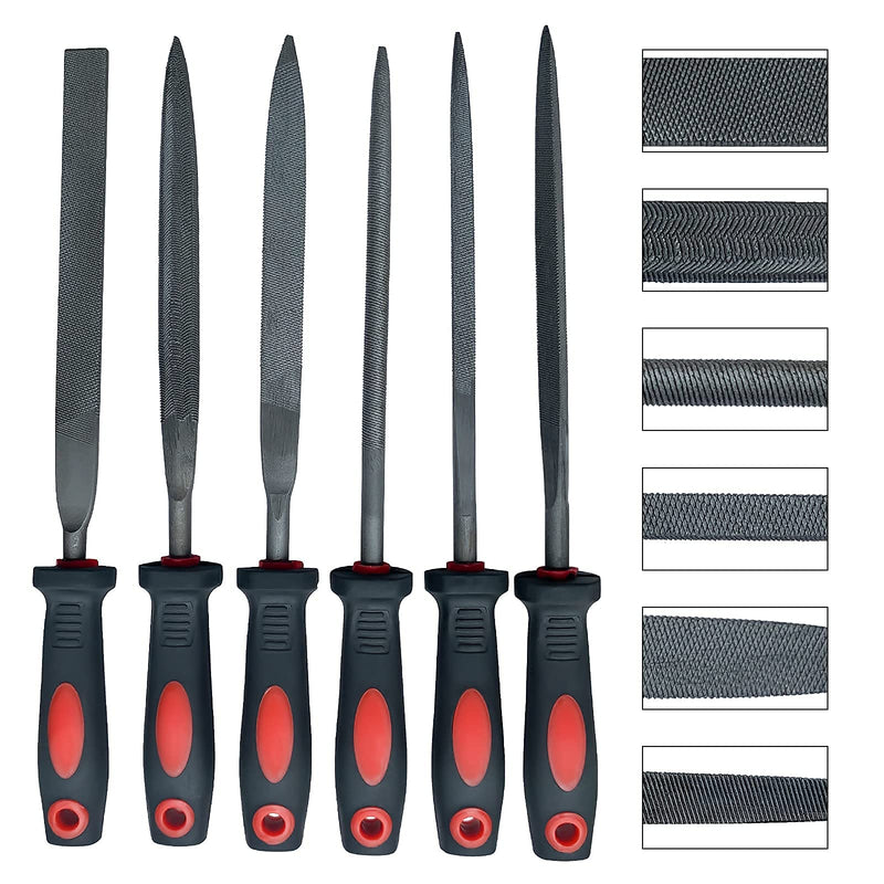GUANGLANG Metal File Set, 6 Pcs High Carbon Steel Rasp Needle File for Wood, Jewelry, Metal, Plastic, Sanding - NewNest Australia