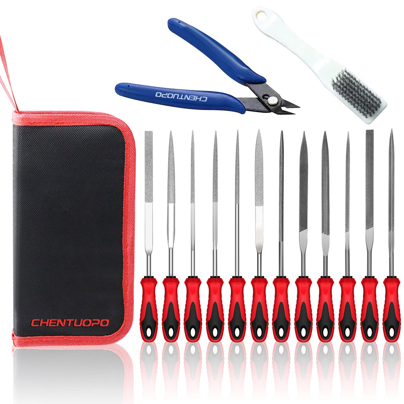 Small File Set, Needle Diamond Files 14PCS, 6 Steel Files & 6pcs Jewlers Files for Precision Metal File Work , Wood, Jewelry, Model, DIY and Nearly All Uses. Free Bonus: Cutter - NewNest Australia