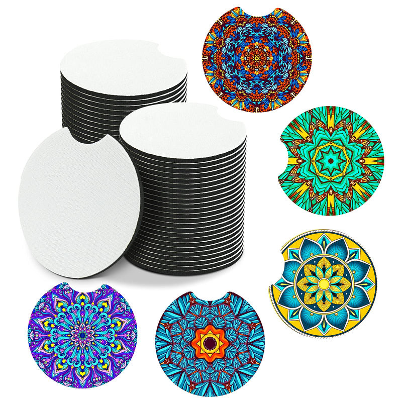 50Pcs Sublimation Blanks Products - Sublimation Cup Coasters Blanks 2.75 Inch for DIY Crafts Car Cup Coasters Painting Project Sublimation Accessories - NewNest Australia