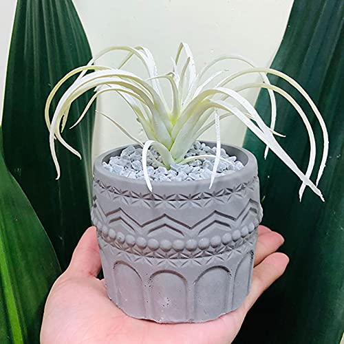 Concrete Flower Pot Silicone Molds Retro Pattern Art Design Silicone Planter Molds Succulent Plants Cement Clay Molds Epoxy Jewelry Storage Box Moulds - NewNest Australia