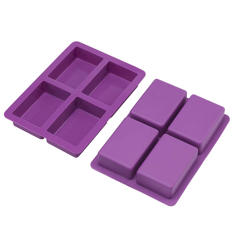 Rectangle Soap Mold (2Pack), Large Size Silicone Soap Mold 5oz , Sturdy and Durable Rectangle Silicone Mold for Soap Making - NewNest Australia