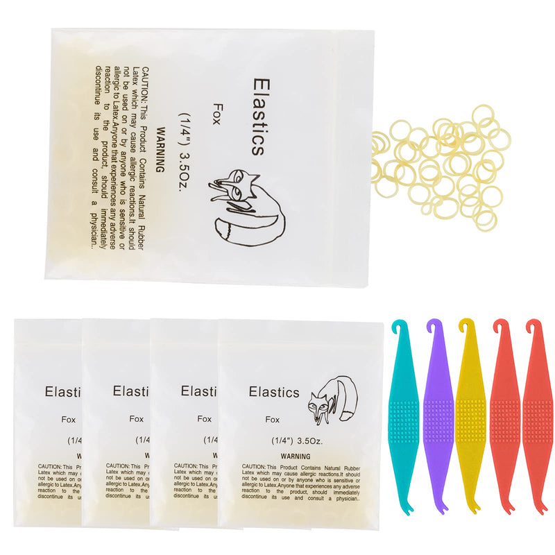 500 Pcs Orthodontic Elastic Rubber Bands, 3.5 Ounces Heavy Dental Rubber Traction Bands, Free Elastic Placer for Braces (1/4",Fox) 1/4",Fox - NewNest Australia