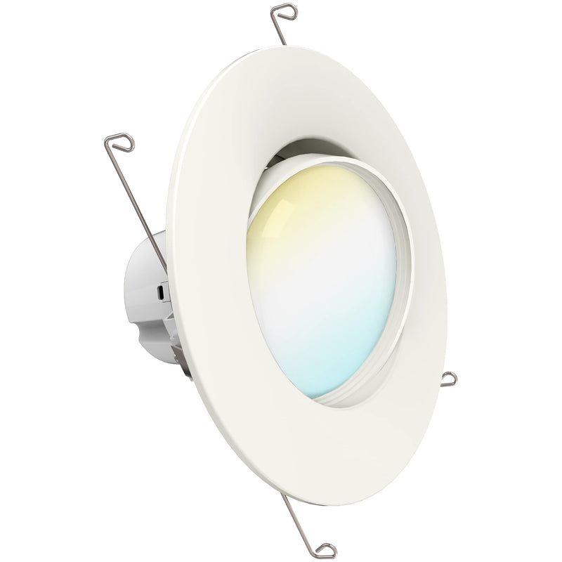 Sunco Lighting 1 Pack 5/6 Inch LED Recessed Downlight, Gimbal, Selectable Light, 5 Colors (2700K/3000K/3500K/4000K/5000K), 12W=60W, Dimmable, Adjustable, Damp Rated, Simple Installation – UL 5 Cct in One (27k,3k,35k,4k,5k) - NewNest Australia