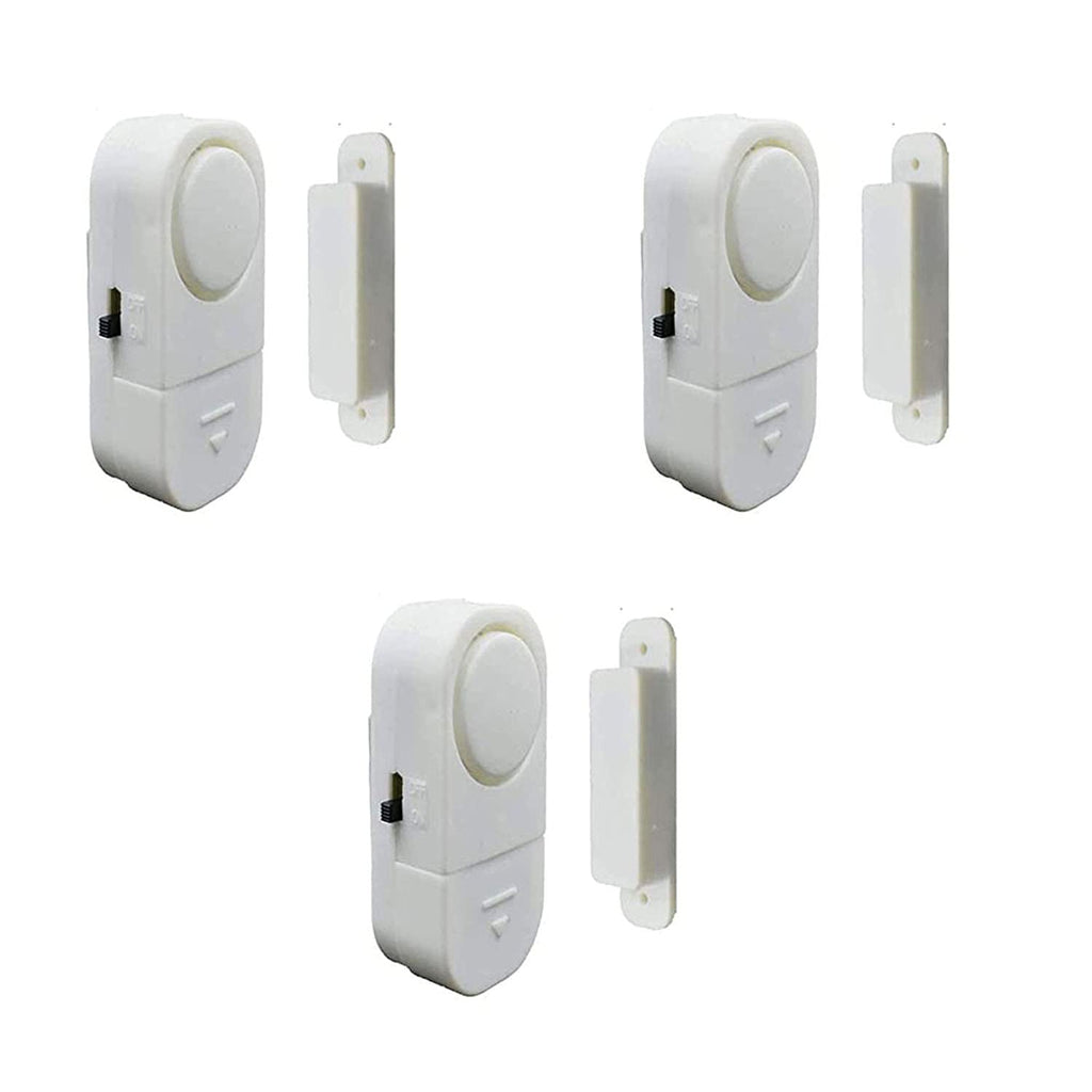 3 Pack Wireless Door Window Alarm, Magnetic Burglar Alert Sensor with Batteries Ideal for Home, Garage, Apartment, Dorm, RV and Office (White) - NewNest Australia