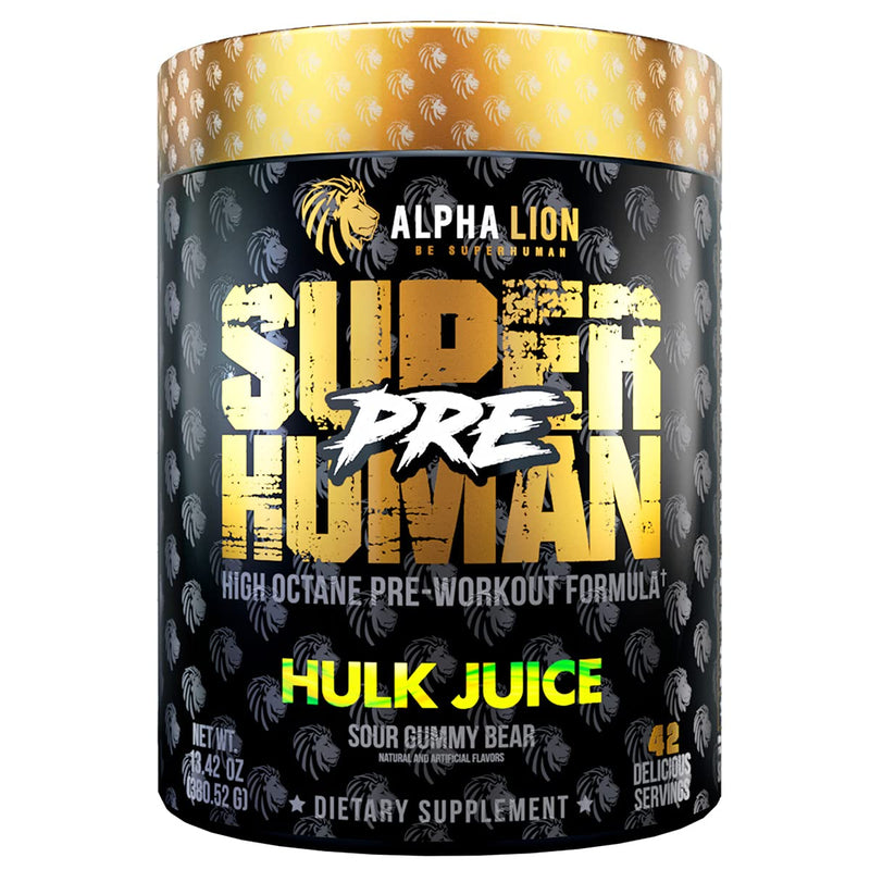 Alpha Lion Pre Workout, Increases Strength & Endurance, Powerful, Clean Energy Without Crash (42 Servings, Hulk Juice) - NewNest Australia