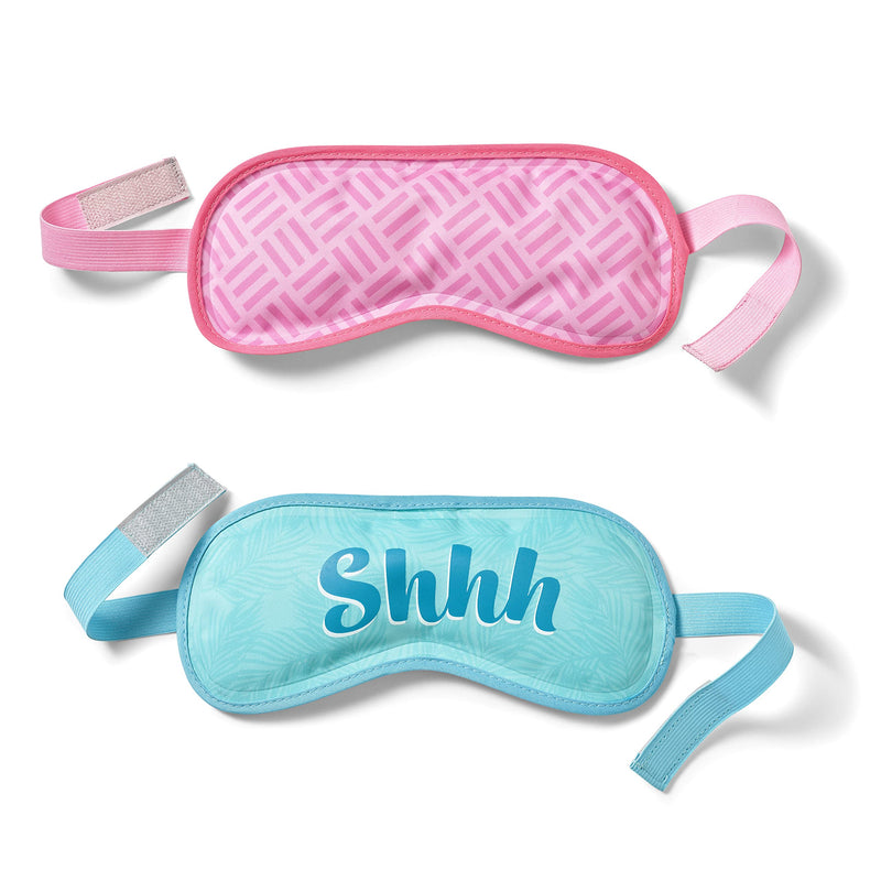 Cool Cooler Adjustable Gel Eye Mask, 9 x 3.25”, Reusable Cold Compress for Puffy Eyes, Headache Relief, Dark Circles, 2 pack, Shh Shhh Set - NewNest Australia
