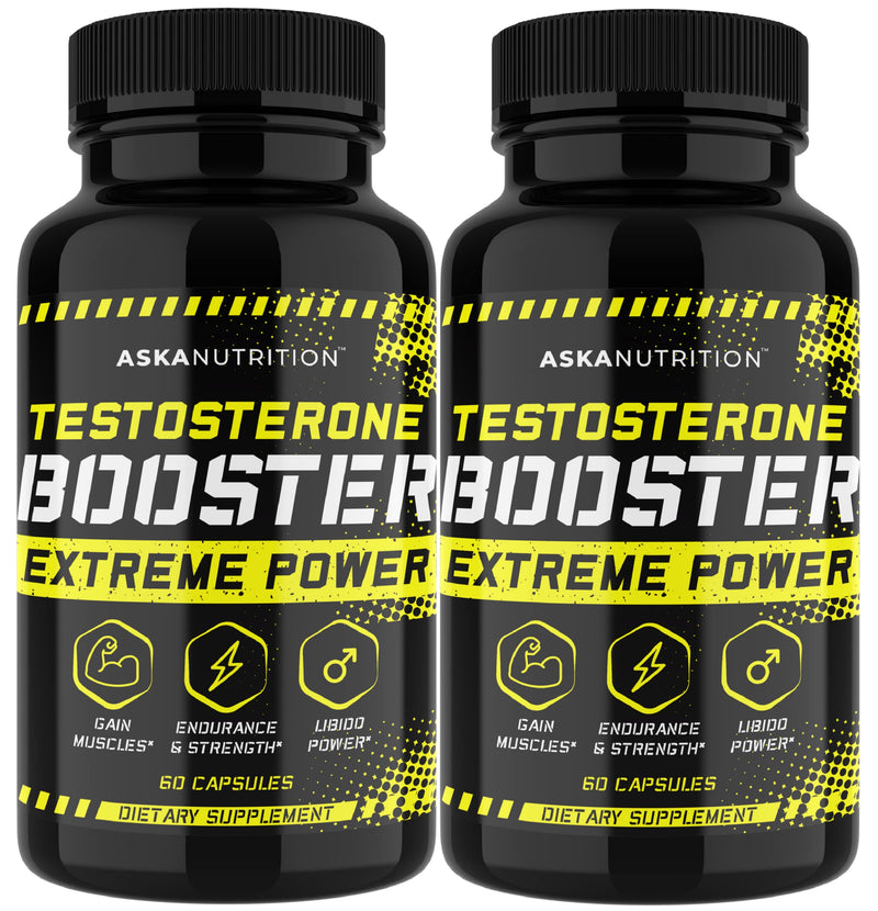 Testosterone Booster for Men - Male Enhancing Supplement with Horny Goat Weed & Tongkat Ali - Muscle Builder Enlargement Pills - Natural Test Booster Increased Desire, Energy, Stamina, Libido (2 PACK) - NewNest Australia
