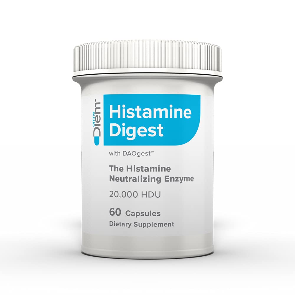 Omne Diem DAO 20,000 HDU - 60 Caps - Histamine Neutralizing Enzyme - No More Red Wine Headaches - Relieve Histamine Intolerance with Diamine Oxidase - Defend Against Allergy-Like Reactions - NewNest Australia