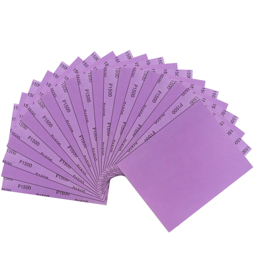 LotFancy 1500 Grit Sandpaper, 30PCS 9 x 11” White Fused Alumina Wet Dry Sanding Sheets, for Automotive Metal Sanding Polishing, Wood Finishing, Purple - NewNest Australia