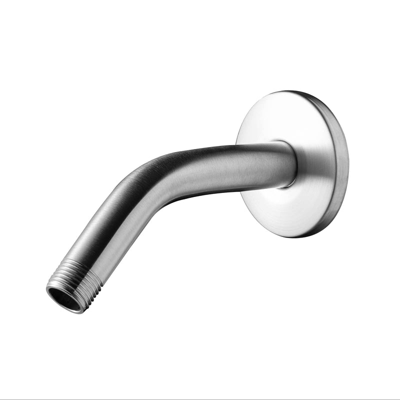 OFFO Shower Arm with Flange 6 Inches Wall Mount Replacement Angle Shower Head Arm Wall-Mounted For Fixed Shower Head & Handheld Showerhead Brushed 6 Inch - NewNest Australia
