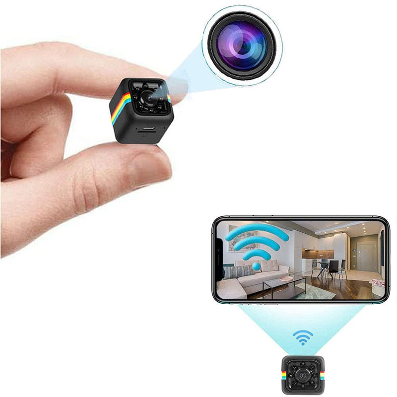 Mini Camera WiFi Wireless Camera Nanny Cam, 1080p / 2K HD Camera Home Security Camera,Night Vision Indoor/Outdoor Small Camera Record Dog Pet Camera for Mobile Phone Applications in Real Time - NewNest Australia
