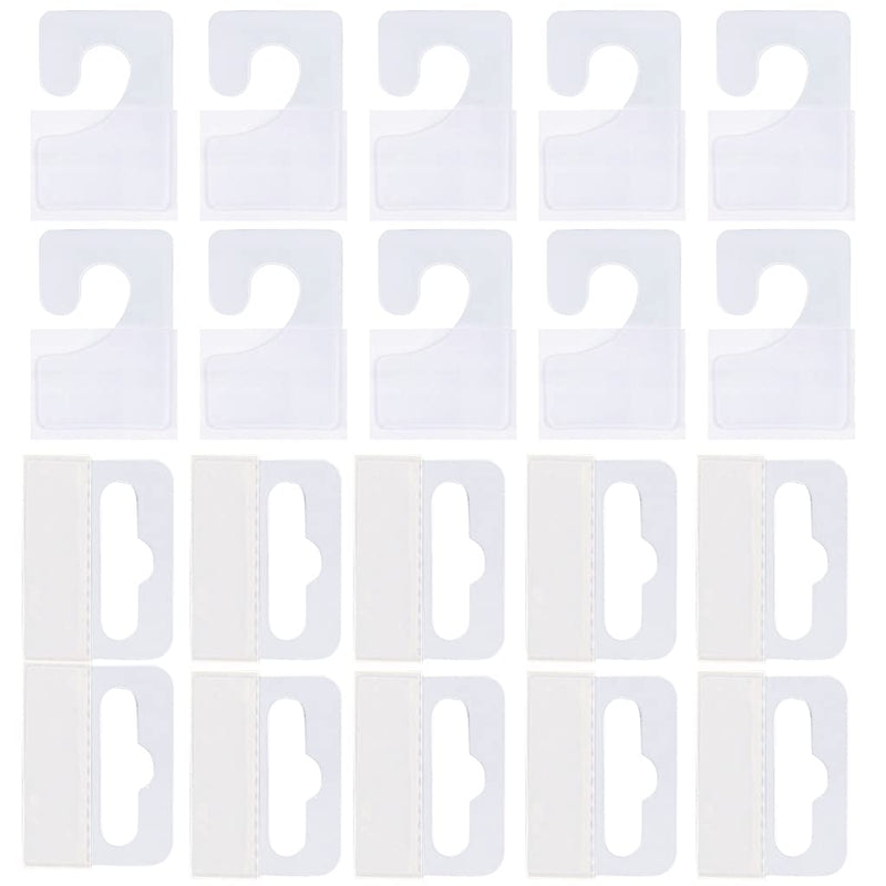 Jomevia Clear Self Adhesive Hang Tabs Hooks Plastic Display Hand Tabs Slot Hole J-Hook Folding Tab for Store Retail Display(200 Pieces, 2 Styles ) 17.7*13.7inch ＆ 10.6*16.5inch - NewNest Australia