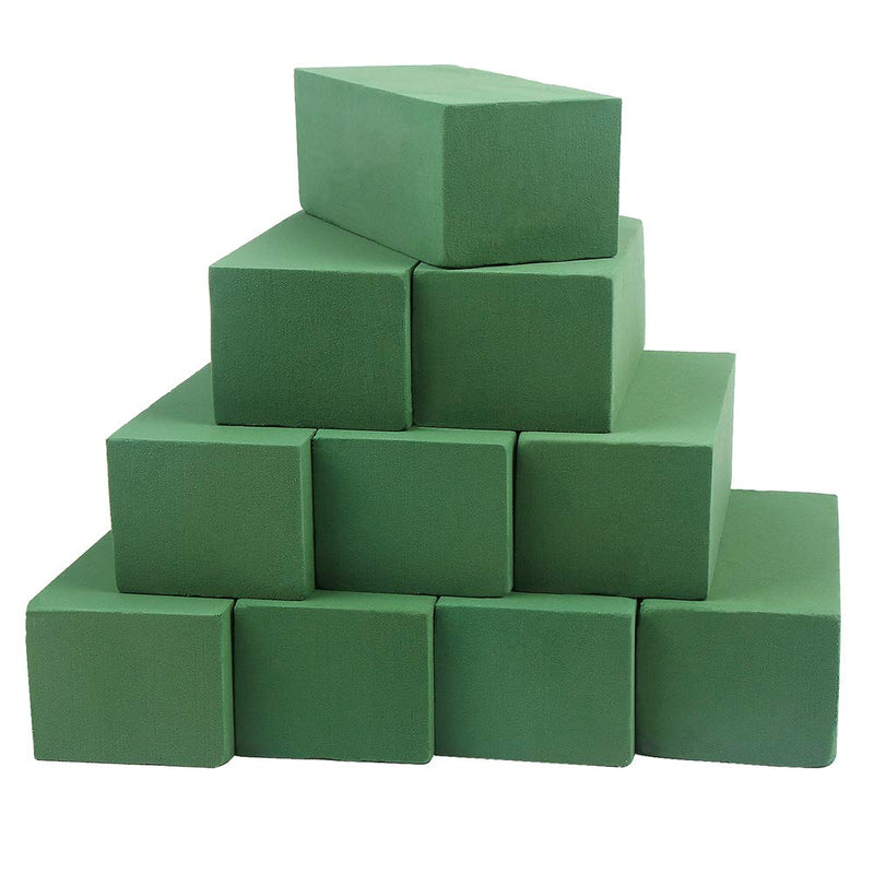 LOMIMOS Floral Foam Bricks,Florist Styrofoam Blocks Supplies for Flower Arrangement DIY Craft,Pack of 10 10pcs Wet - NewNest Australia