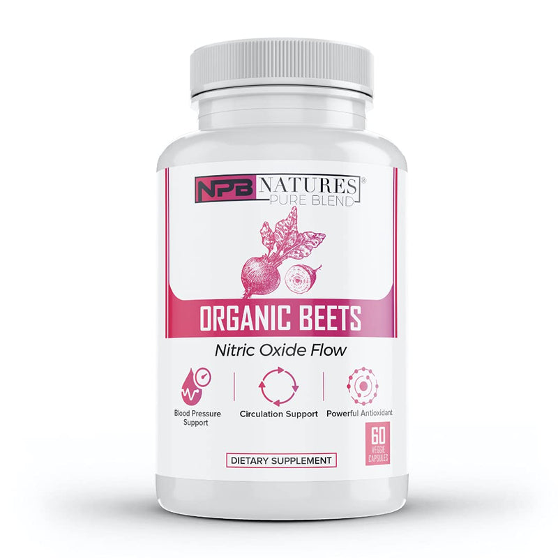 Nature's Pure Blend Organic Beets I Support Blood Flow, Blood Pressure, Heart Health I Energy Booster, L Arginine - NewNest Australia