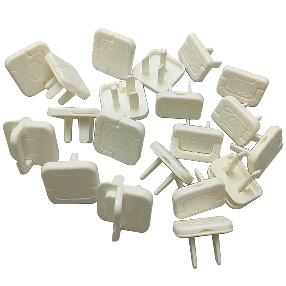 20PackWhite Outlet Covers with Hidden Pull Handle Baby Proofing Plug Covers 2-Prong and 3-Prong Electrical Outlet Cap, Safety Power Outlet Plug Covers,Protectors Kid Proof Outlet Cap - NewNest Australia