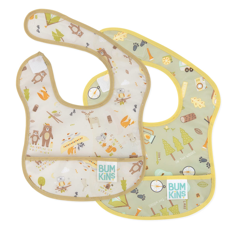 Bumkins Waterproof Starter Bib 2 Pack Camp Friends /Camp Gear - NewNest Australia