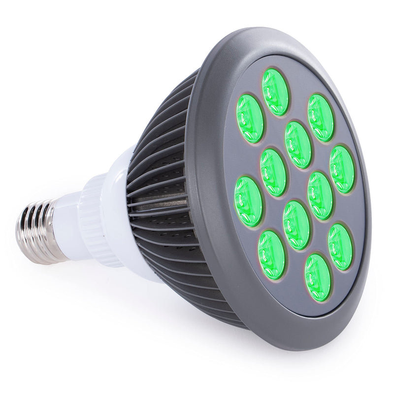 Green Light Therapy Bulb by Hooga. Power Cord Included. 525 nm Wavelength. 12 LEDs. High Irradiance, Can Improve Skin Pigmentation and Fine Lines, and Anti Aging. Migraine and Pain Relief. Green - NewNest Australia