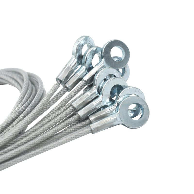 Bytiyar 10 pcs 10 inch (25cm) 3mm Thickness Galvanized Steel Wire Cable Eyelets Ended Short Rope Lanyard Safety Tether Chain Lock with Vinyl Coated Cover Clear 10in/25cm Clear_10pcs - NewNest Australia