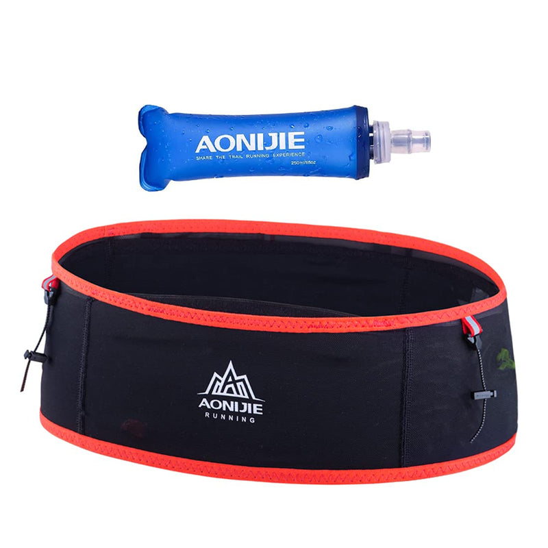 AONIJIE Lovtour Running Belt Waist Pack, Flip Waist Belt,with 250ml Soft Water Bottle Free and Lightweight for Marathon Climbing Jogging Cycling Workout Fitness Mobile Phone Holder Red S-M - NewNest Australia