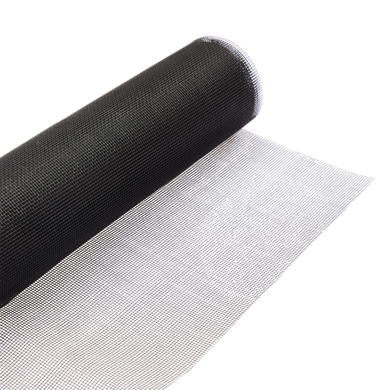 Replacement Adjustable Fiberglass Window Screen Mesh Roll for Patio, Windows, Sliding Doors (Black, 39 x 118 Inches) Black - NewNest Australia