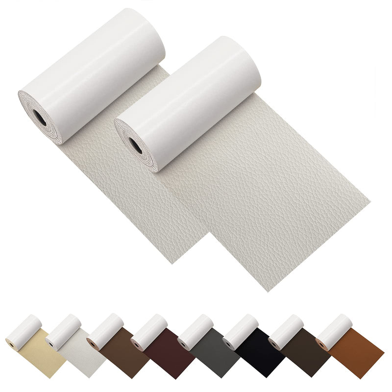 Leather Repair Tape, 2 Packs 4 x 63 Inch High Thickness Upgrading Adhesives Leather Repair Patch for Couches, Leather Repair Kit for Furniture, Sofa Vinyl Car Seats Chairs Shoes Down Jackets Handbags White - NewNest Australia