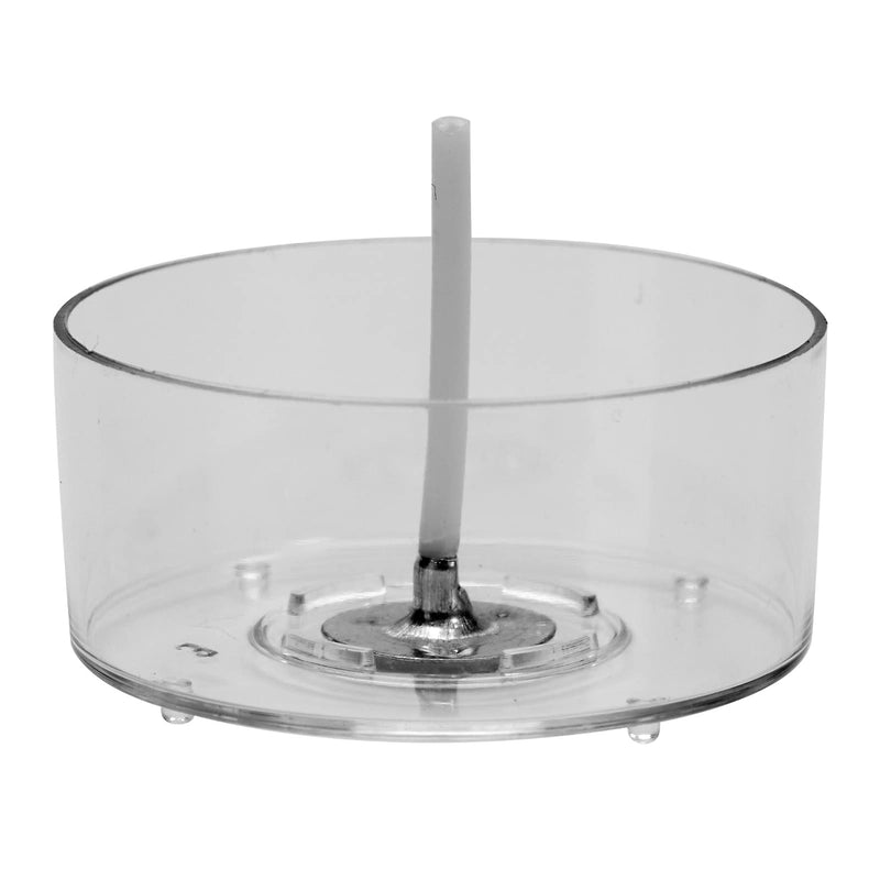 CandMak Tea Light Candle Cups, 50pcs Clear Polycarbonate Plastic Empty TeaLight Mold Tin Container with 50pcs TeaLight Candle Wicks (Circle) Circle - NewNest Australia