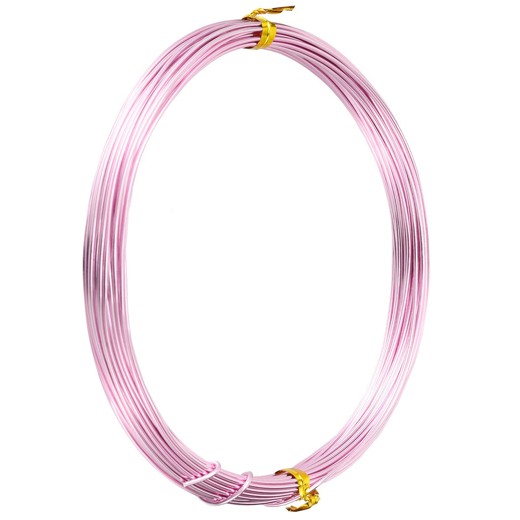 32.8 Feet Aluminum Wire, Wire Armature, Bendable Metal Craft Wire for Making Dolls Skeleton DIY Crafts (Pink, 1 mm Thickness) Pink - NewNest Australia