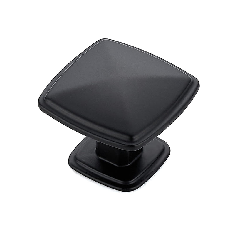 Ravinte 5 Pack Matte Black Kitchen Cabinet Square Knob Single Hole Cabinet Hardware for Dresser Drawer Cabinet Pulls Drawer Knobs Cabinet Knobs - NewNest Australia