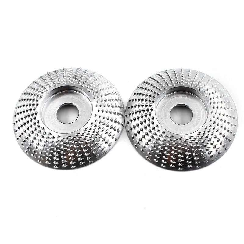 Z-LION 2 Pieces 3.3 Inch Wood Shaping Wheel Grinder Wheel Curved Disc for Angle Grinder, 84mm, Arc Type, Silver, Carving Polishing - NewNest Australia