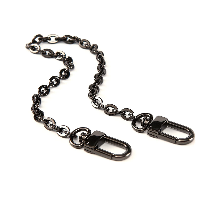 Mini Copper Purse Chain Shoulder Crossbody Strap Bag Accessories Charm Decoration (Black, 13'') Black 13'' - NewNest Australia