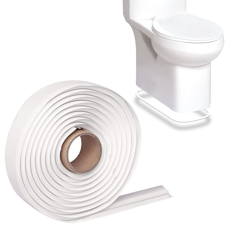 EADOT Self Adhesive Tape for Toilet Caulk Tape Self Adhesive Caulk Strip Rubber Seal Strip for Toilet Bowl Install, Toilet Adhesive Tape, Wash Basin Adhesive Kitchen Sink Rubber Caulk Strip White - NewNest Australia