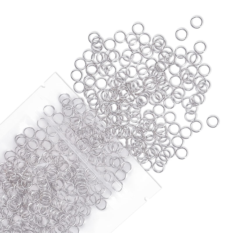 Uniclife 500 PCS 6 mm Double Loops Split Jump Rings Mini Metal Ring Connectors for Jewelry Necklaces Bracelet Earrings and Crafts Ornament 6 mm/500 PCS - NewNest Australia