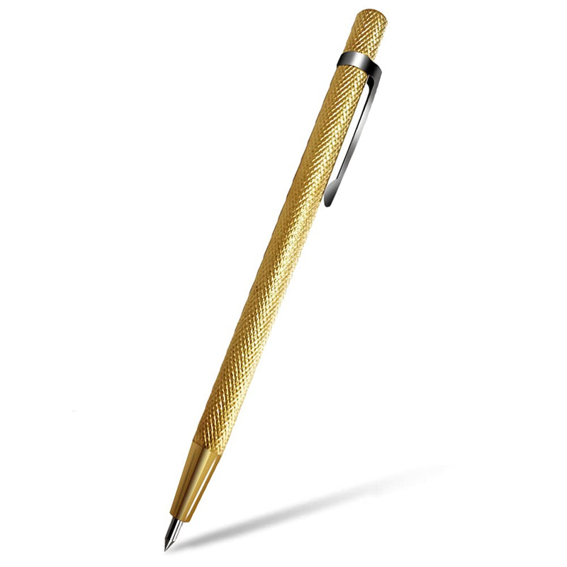 Tungsten Carbide Tip Scriber Marking Engraving Pen for Stainless Steel, Ceramics and Glass Carving (Gold) Gold - NewNest Australia