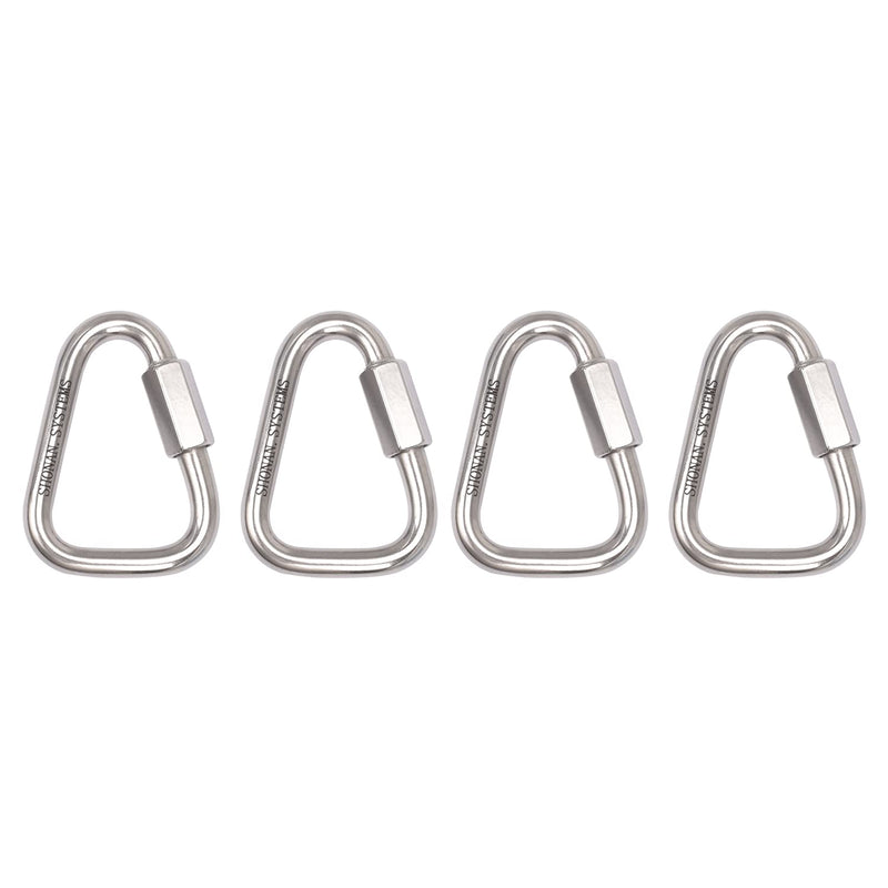 SHONAN Delta Quick Link 2.2 Inch Triangle Quick Links Stainless Steel Triangle Carabiners Marine Grade, 4 Pack, 880 Lbs Capacity 2.2 Inch, 4 Pack(Marine Grade) - NewNest Australia