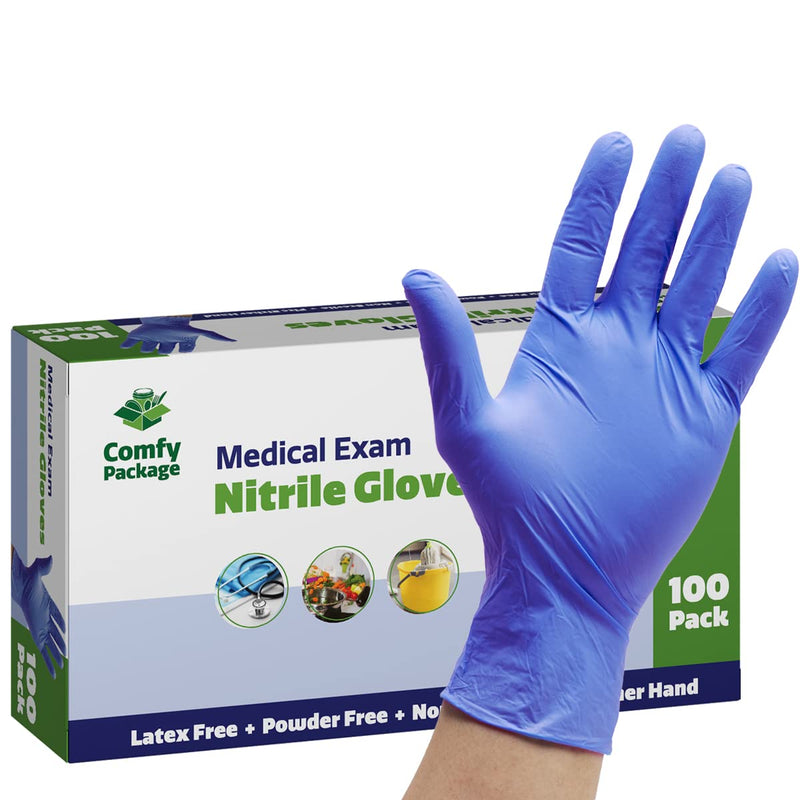 [100 Pack] Disposable Nitrile Gloves - Powder & Latex Free Small - NewNest Australia