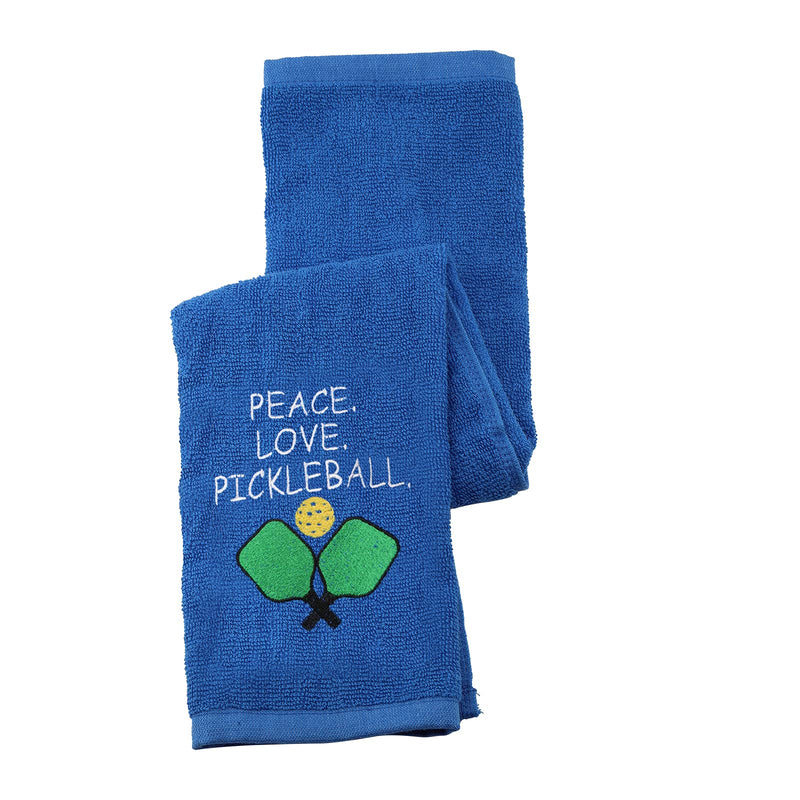 Pickleball Towel Peace Love Pickleball Embroidered Sports Teem Hand Towel Gift for Pickleball Player (Peace Love Pickleball) - NewNest Australia