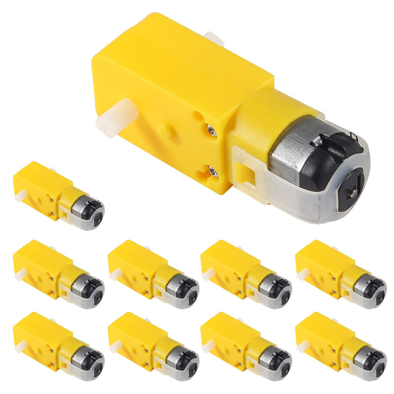ACEIRMC 10pcs TT Magnetic Gearbox Engine DC Electric Motor 3V-6V Dual Shaft Geared ，DIY for Arduino Smart Car Robot Toys Cars Chassis Models Vibration Products (I Shape 1:48 Reduction Ratio) - NewNest Australia