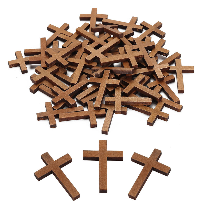 Mr. Pen- Wooden Crosses, 1.2 x 1.75 Inches, 50 Pack, Small Wooden Crosses, Wood Crosses for Crafts, Small Cross Pendant, Mini Cross, Small Crosses, Wooden Crosses Bulk, Cross Charms. - NewNest Australia