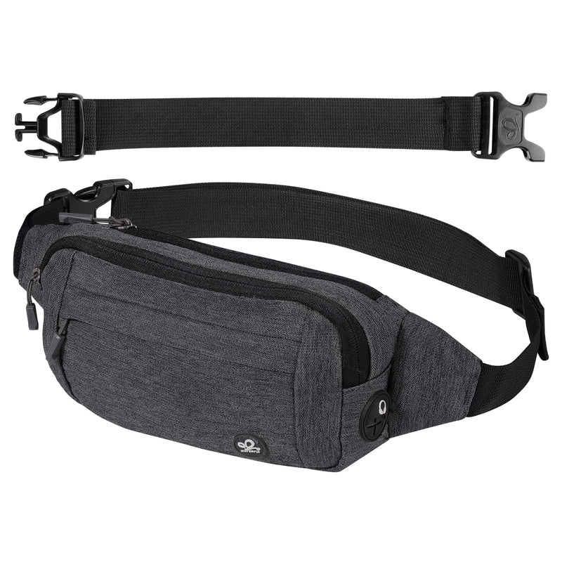 WATERFLY Fanny Pack Waist Bag: Runner Small Hip Pouch Bum Bag Running Fannie Pack Phanny Fannypack Waistpack Bumbag Beltbag Sport Slim Fashionable for Jogging Hiking Woman Man Grey - NewNest Australia