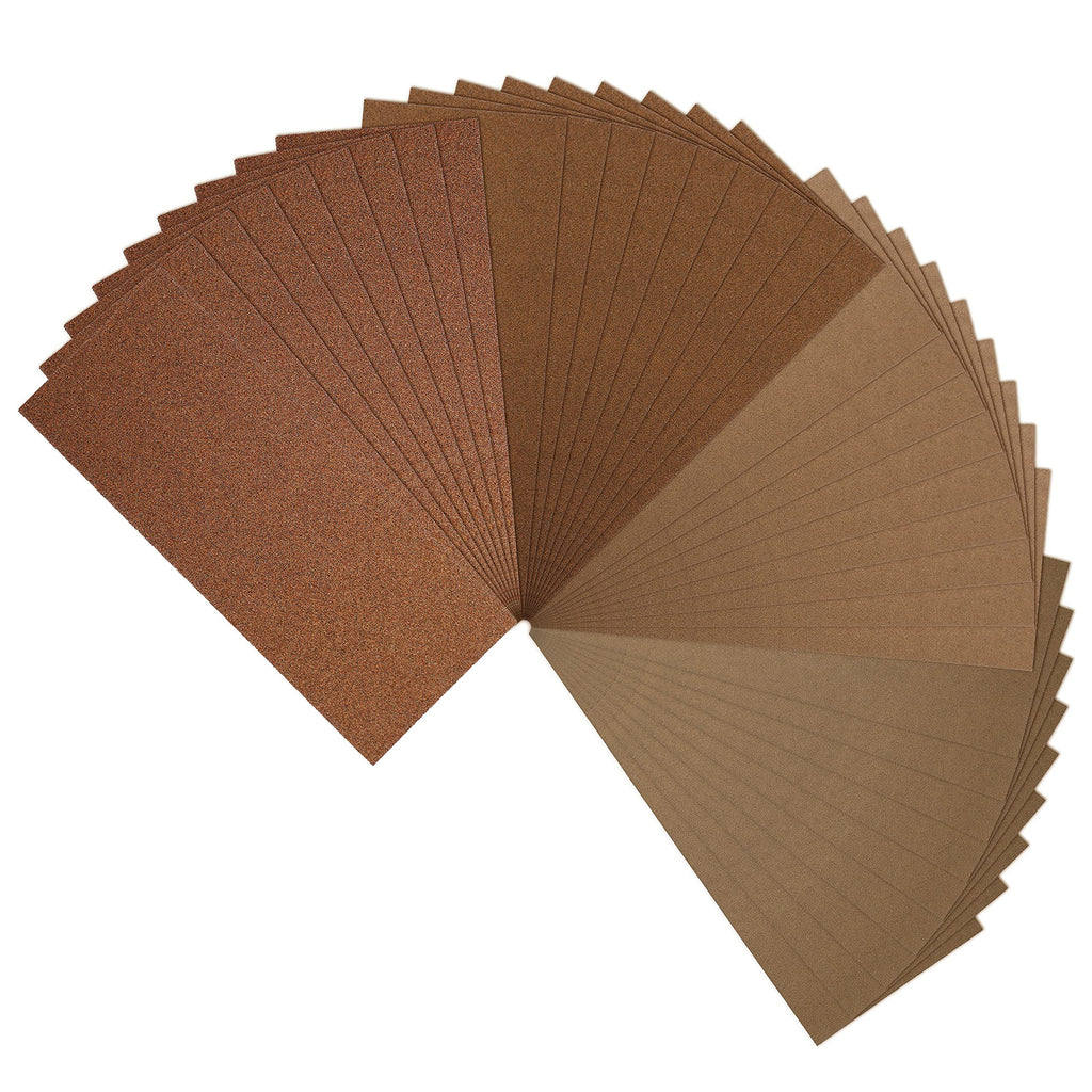 KAKURI Sandpaper Assortment for Wood 80/150/240/400 Grit, Japanese Woodworking Sand Paper Variety Pack Bulk 36 Sheets 9 x 3.6 inches, Made in JAPAN - NewNest Australia
