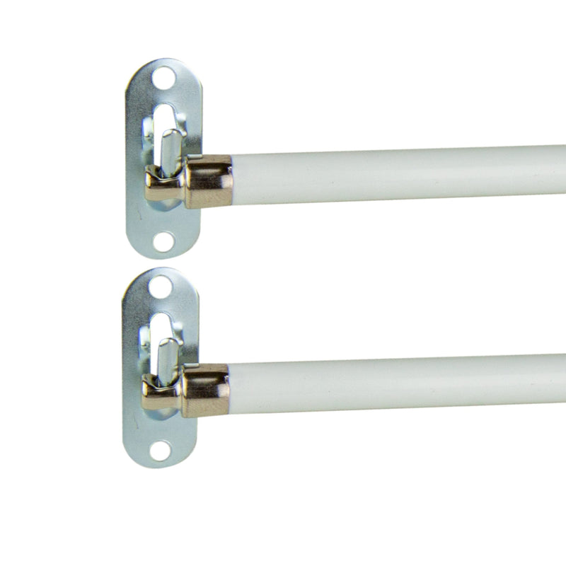 Rod Desyne Round Sash Rod, 11-19 inch (Set of 2), White 11-19 inch (Set of 2) - NewNest Australia