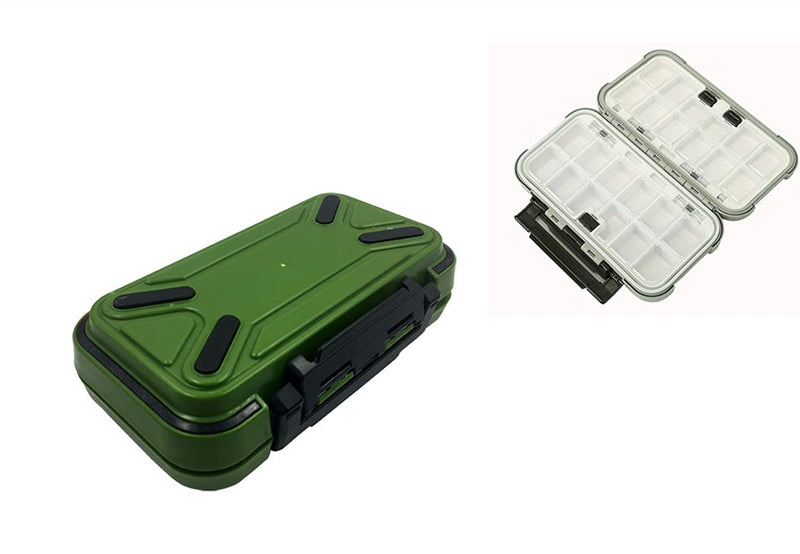 Toasis Fishing Tackle Accessory Box Small Fishing Hooks Weights Sinkers Swivel Storage Container (Olive) Olive - NewNest Australia