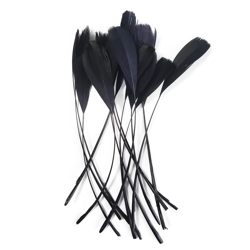 40PCS 5-7 inch Goose Feathers for Crafts, DIY, Dream Catchers, Party Decorations Accessories-Black Black 5-7inch - NewNest Australia