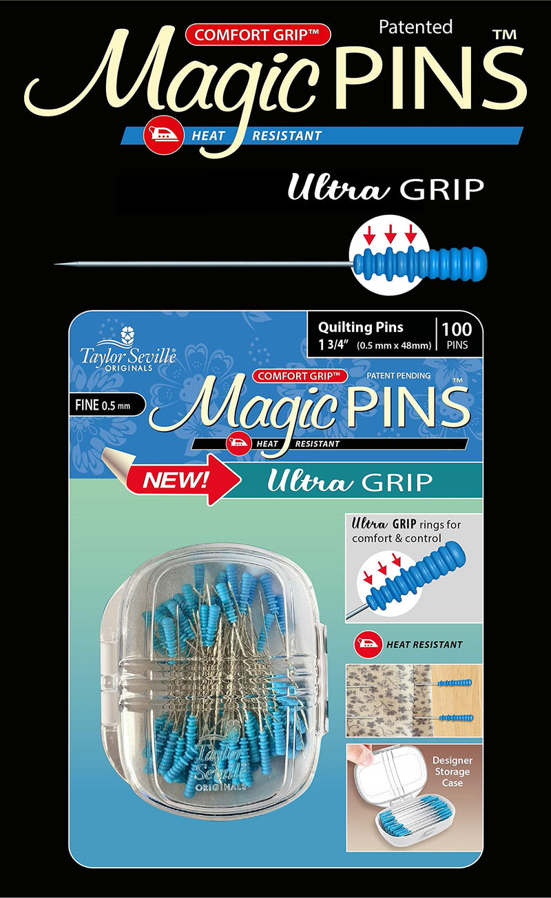 Taylor Seville Originals Magic Pin Ultra Grip Quilting Fine 100pc - NewNest Australia
