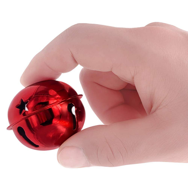 CLLOOTVE Big Colorful Craft Bells 2-Inch/ 50mm, 16-Pack, Red/ Silver (2-Inch, 16-Pack, Red) 2-inch, 16-pack, Red - NewNest Australia