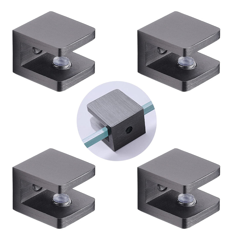 XAT Brass Glass Clamp,UClamp for Fixing Glass Panel and Door of Shower,Suitable for 610mm Glass,Black,4 Pack, Black 0610mm Black 06-10mm - NewNest Australia
