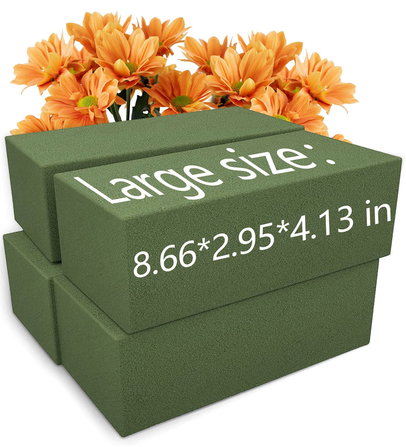 Floral Foam Blocks Large 9 Inch,Wet Floral Foam Bricks,Floral Foam Bulk 4 Pack,Floral Foam for Artificial Flowers and Wedding Holiday Decorations (4) - NewNest Australia