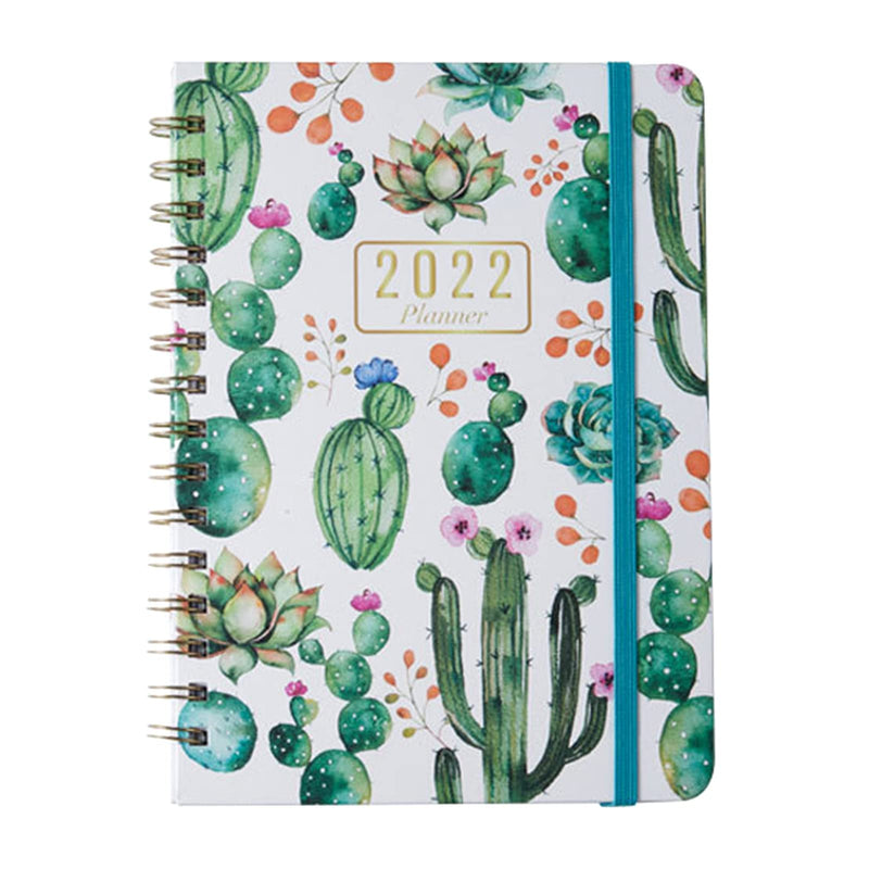 2022 Notebook Planner,Calendar Journal,Daily Weekly Monthly Schedule Organizer,5.8”×8.6”-A5,Faux Leather Hardcover,Strong Twin-Wire Binding with Premium Paper.Perfect for School,Office & Home. (Cactus) Cactus - NewNest Australia