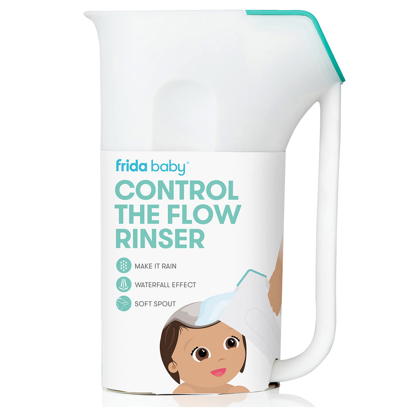 Control The Flow Rinser by Frida Baby Bath Time Rinse Cup with Easy Grip Handle and Removable Rain Shower - NewNest Australia